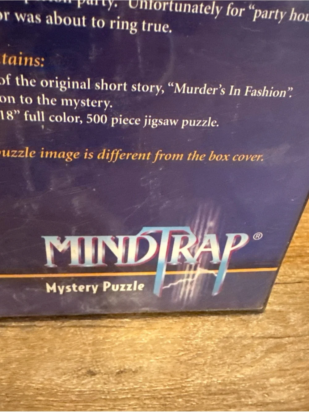 MindTrap Mystery Jigsaw Puzzle Murder's in Fashion 500 Pieces VTG 1997 SEALED
